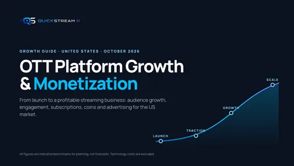 The cover of the OTT Platform Growth & Monetization guide.